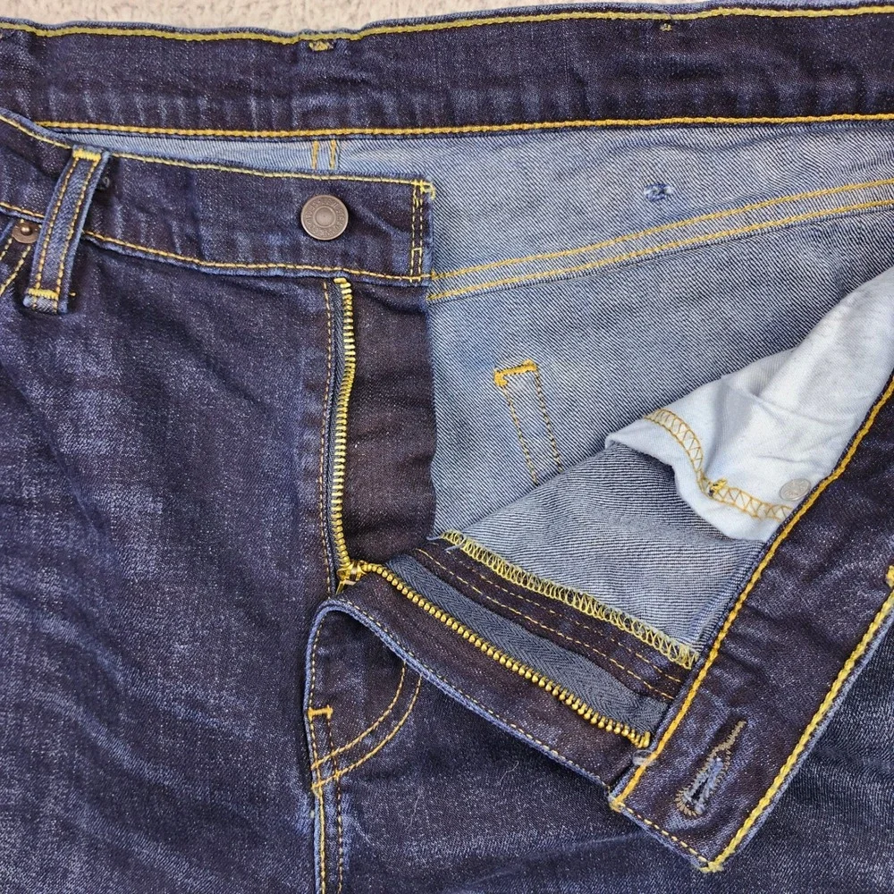Levi 511 Slim Fit Jeans Mens 40x30 Dark Wash Stretch Denim Distressed Streetwear